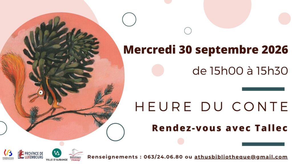 Heure du conte à la bibliothèque d’Athus | Rdv avec Tallec
