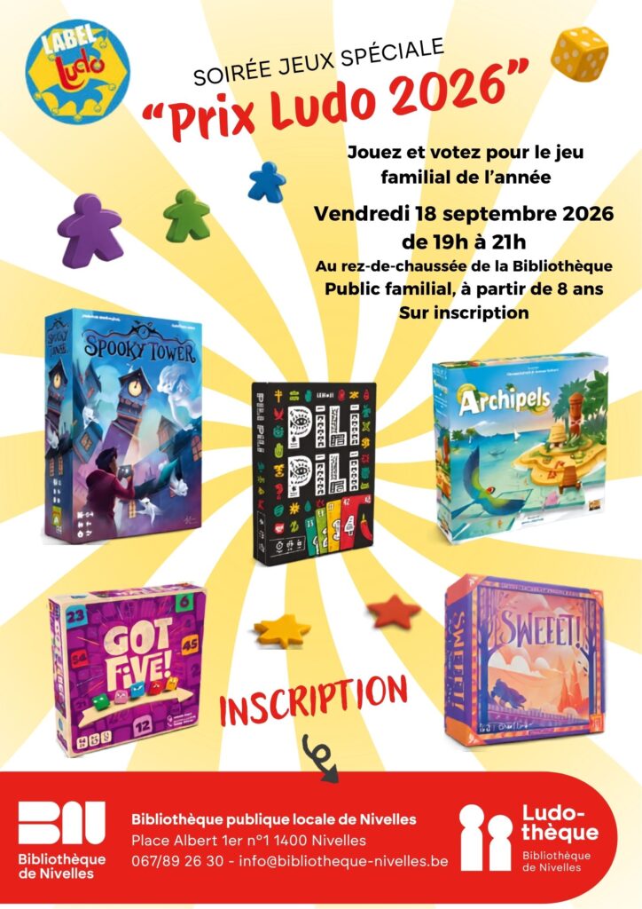 Soirée jeux spéciale « Prix Ludo 2026 » : jouez et votez pour votre jeu préféré !
