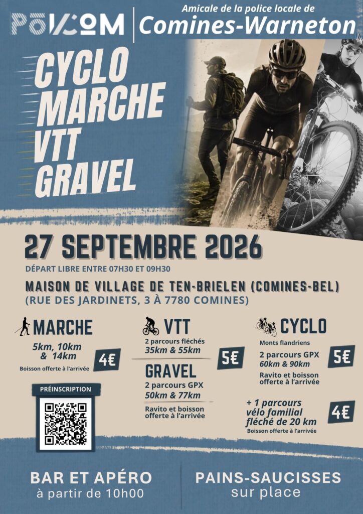 Cyclo-marche VTT & gravel à Comines (3è éd. de la rando POLCOM)