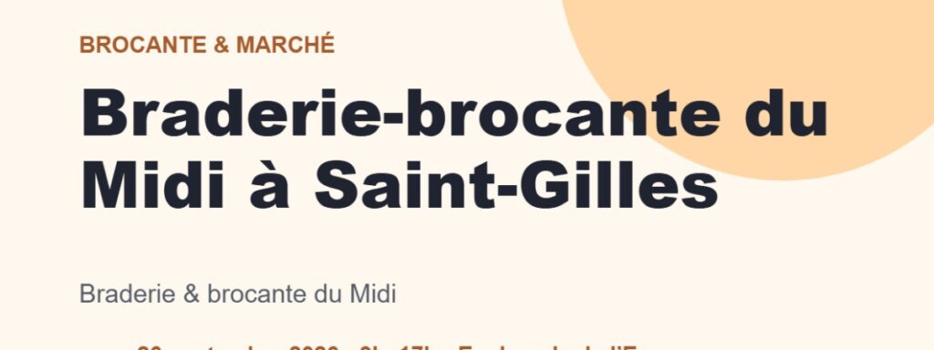 Braderie-brocante du Midi à Saint-Gilles