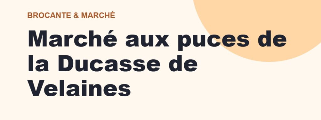 Marché aux puces de la Ducasse de Velaines