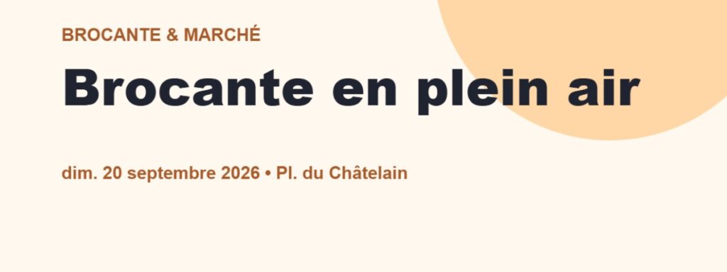 Brocante en plein air