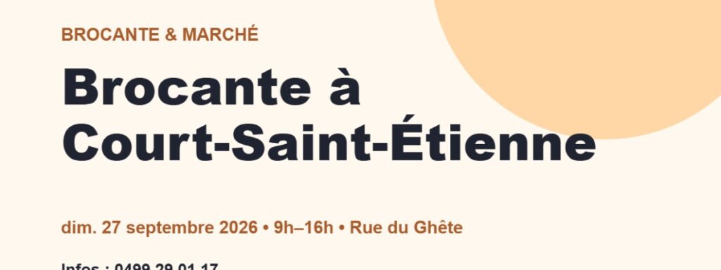 Brocante à Court-Saint-Étienne