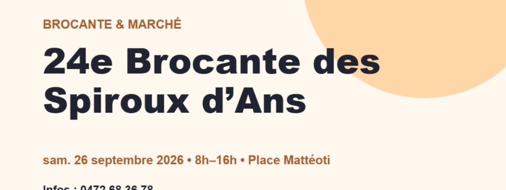 24e Brocante des Spiroux d’Ans
