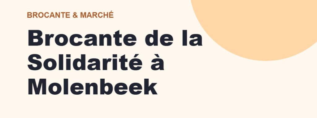 Brocante de la Solidarité à Molenbeek