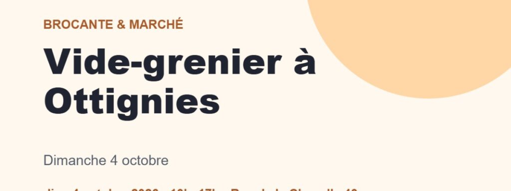 Vide-grenier à Ottignies
