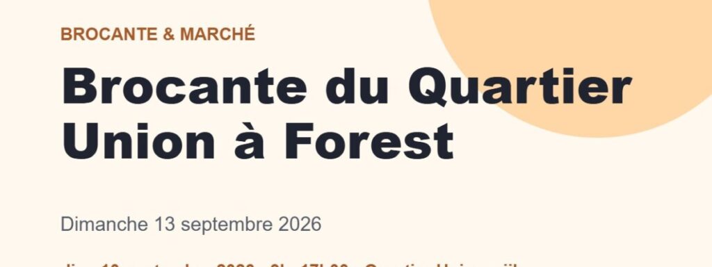 Brocante du Quartier Union à Forest