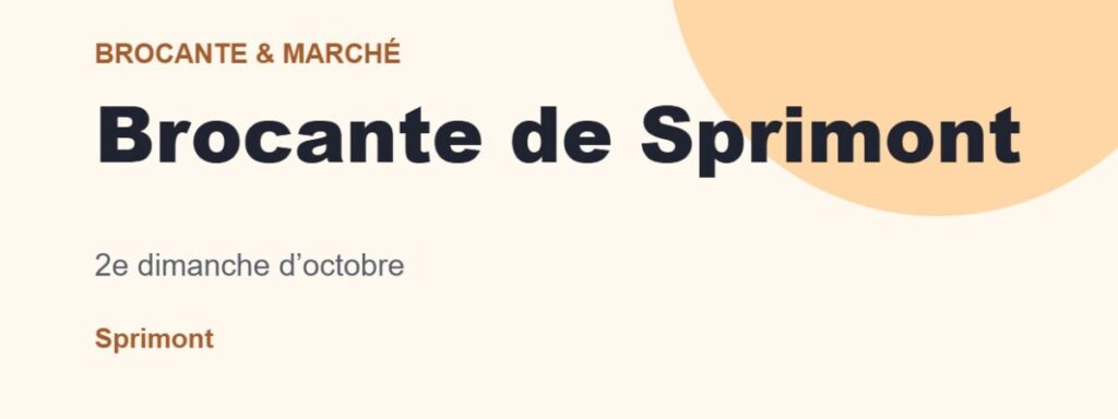 Brocante de Sprimont