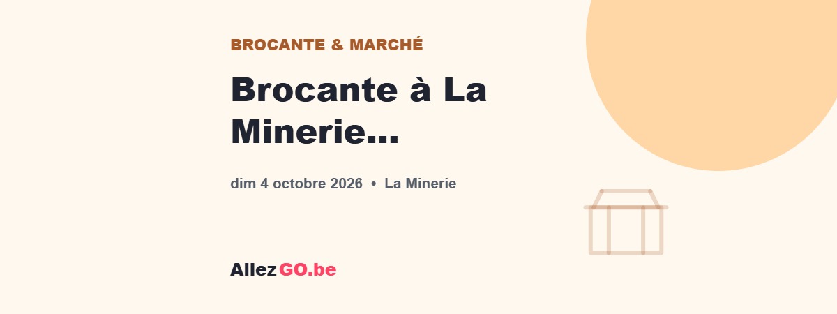 Brocante à La Minerie