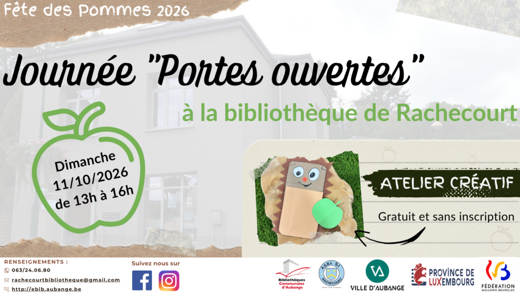 Atelier créatif – Journée Portes ouvertes à la bibliothèque de Rachecourt
