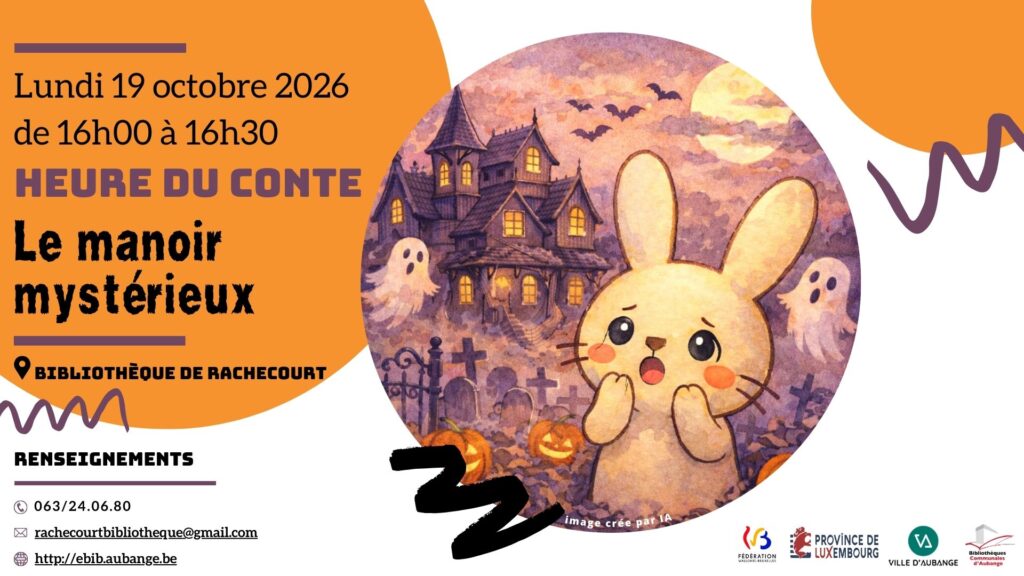 Heure du conte : Le manoir mystérieux à la Bibliothèque de Rachecourt