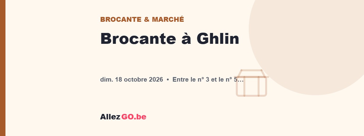 Brocante à Ghlin