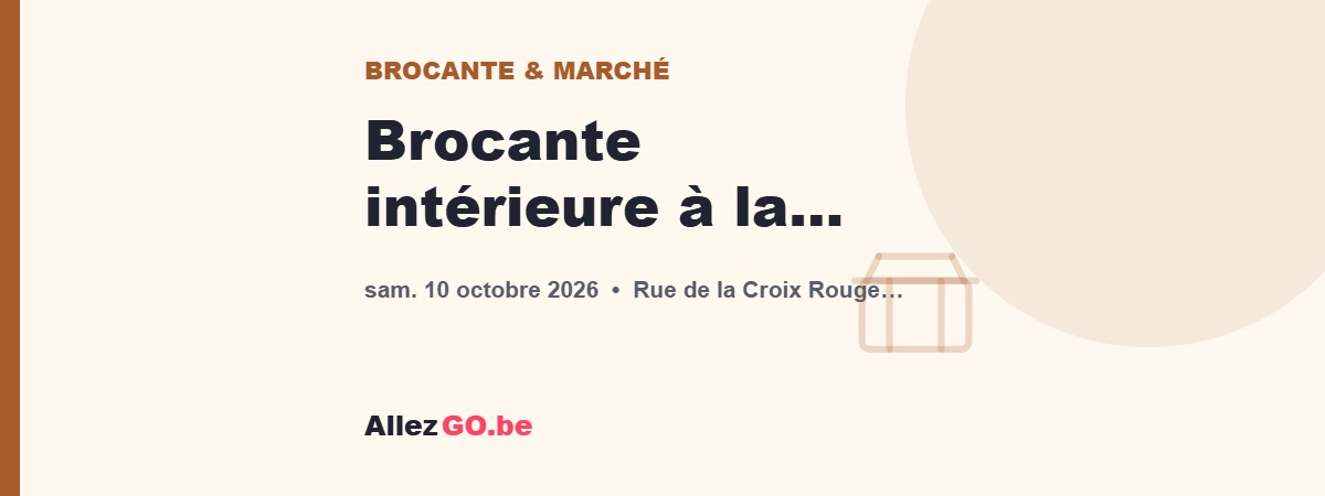 Brocante intérieure à la salle Saint-Joseph de Visé