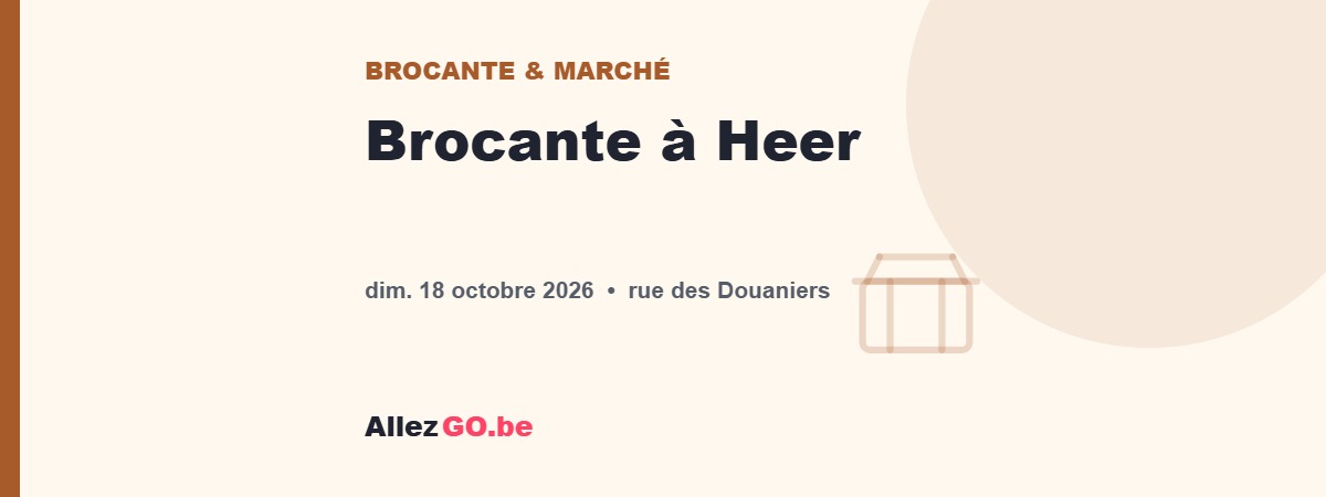 Brocante à Heer
