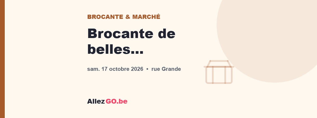 Brocante de belles trouvailles à Herchies
