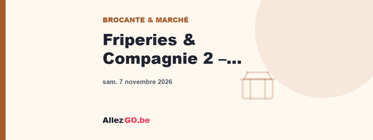 Friperies & Compagnie 2 – Palais des Beaux-Arts