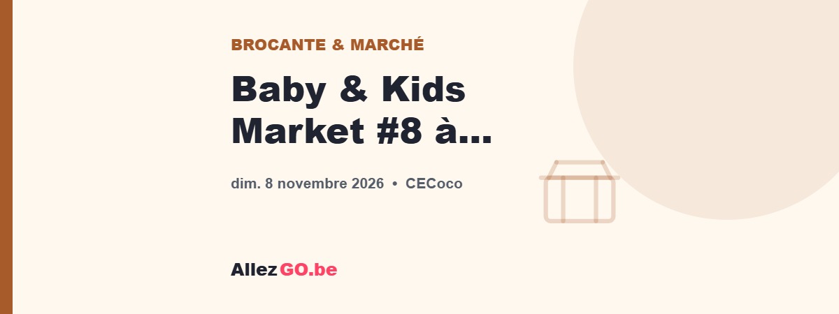 Baby & Kids Market #9 à Ciney