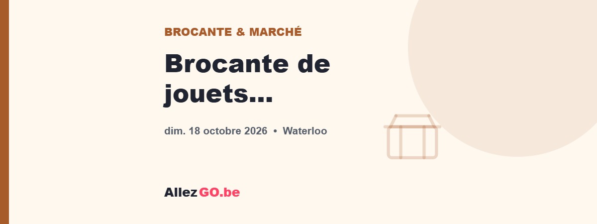 Brocante de jouets