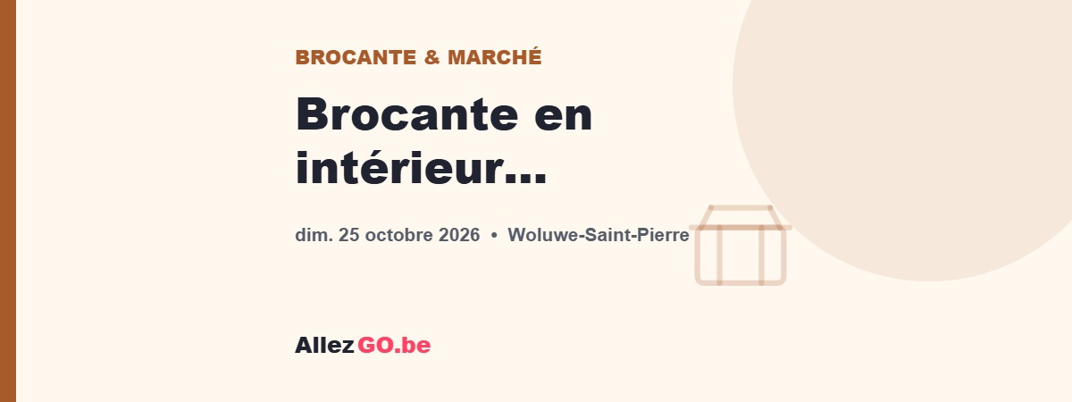 Brocante en intérieur