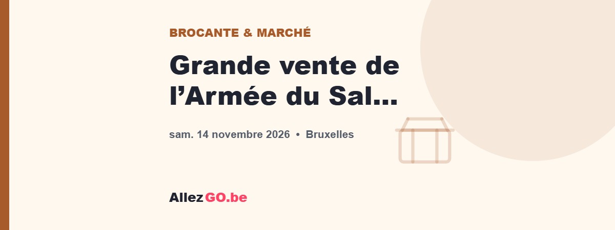 Grande vente de l’Armée du Salut à Bruxelles