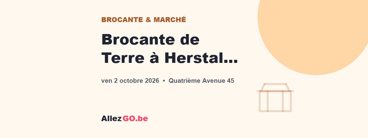 Brocante de Terre à Herstal