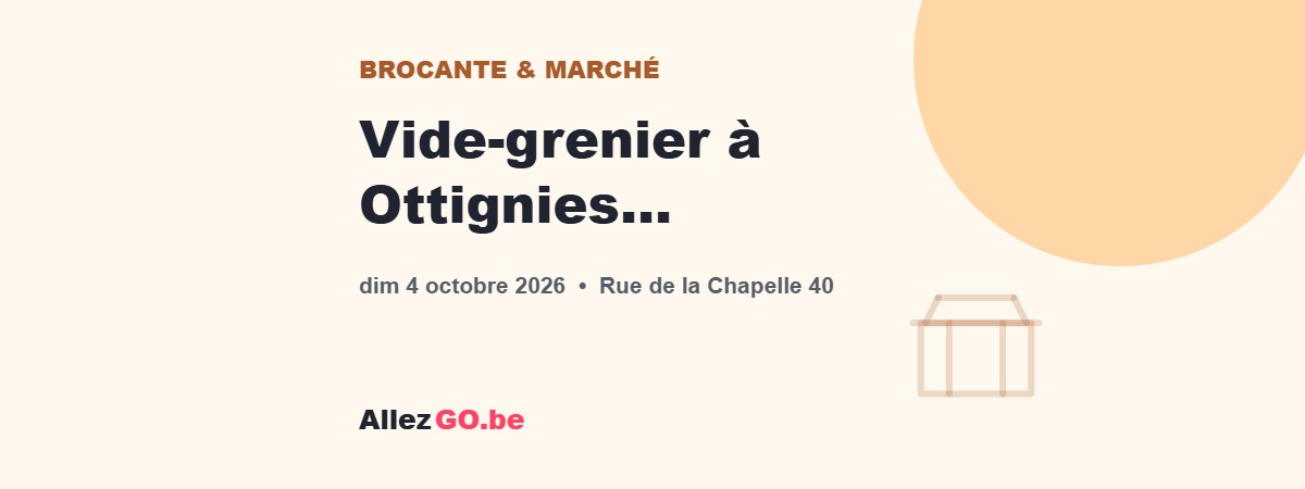 Vide-grenier à Ottignies