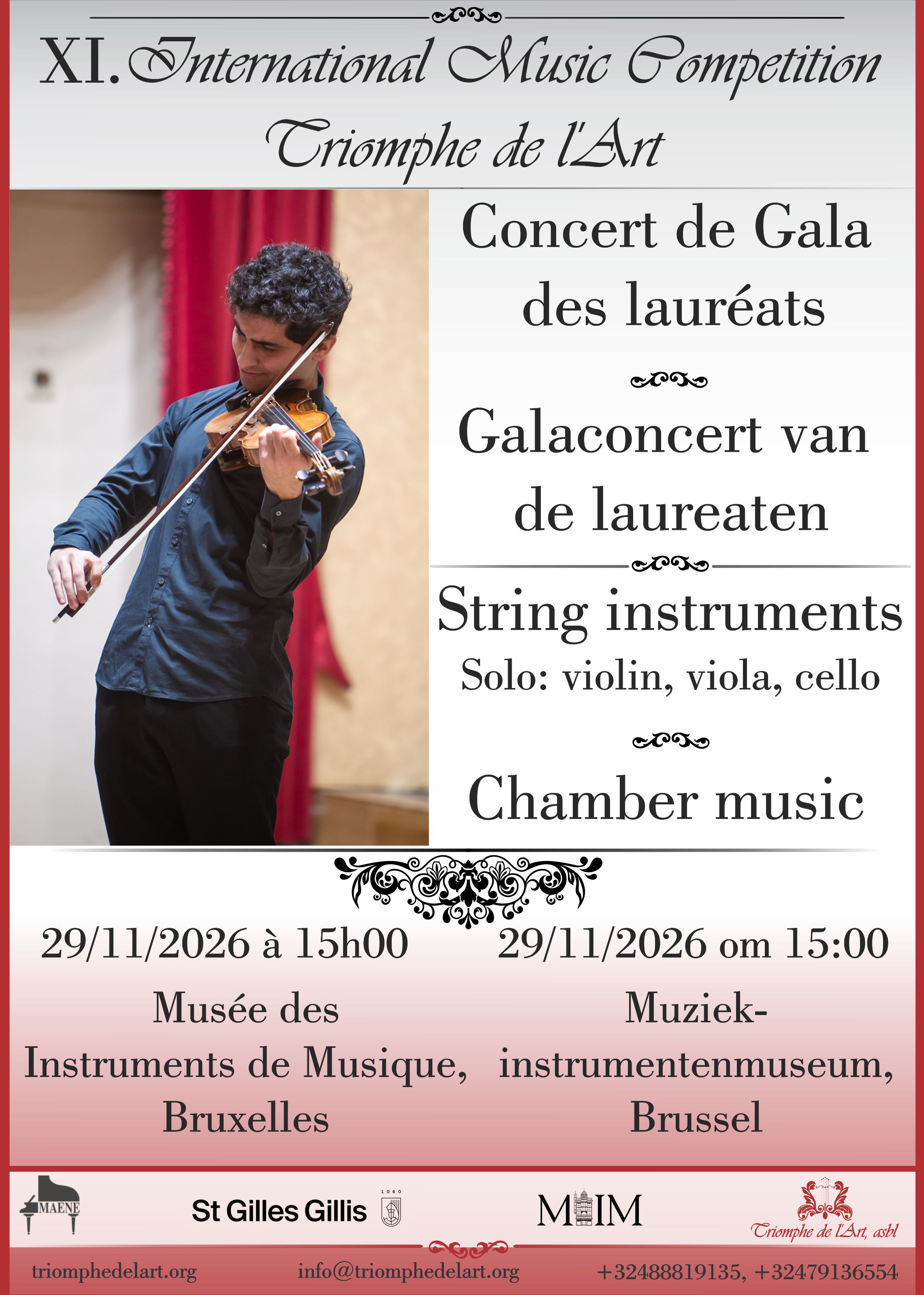 Instruments à cordes : Concert de Gala de Clôture du 11e Concours Triomphe de l’Art