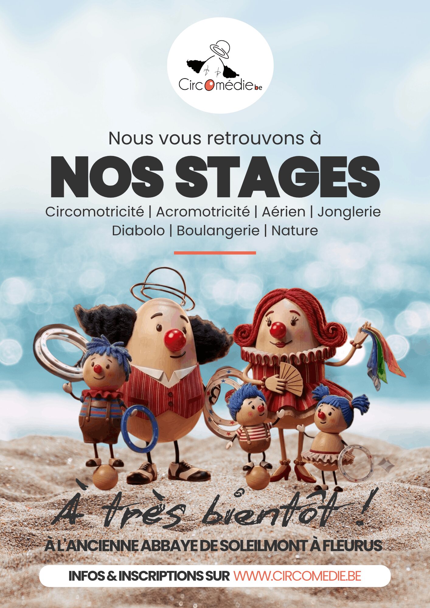 Stages été 2025 – Circomédie asbl