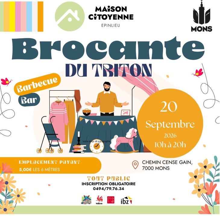 Brocante du Triton à Mons