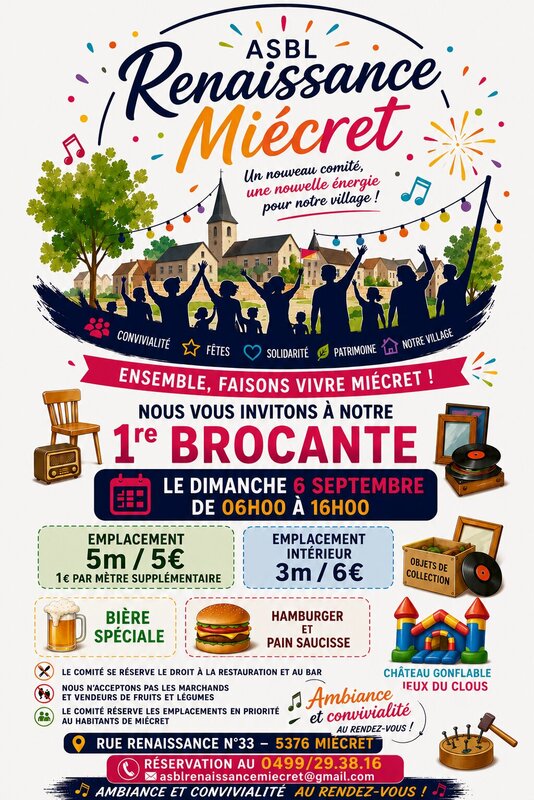 première édition de la brocante de Miécret
