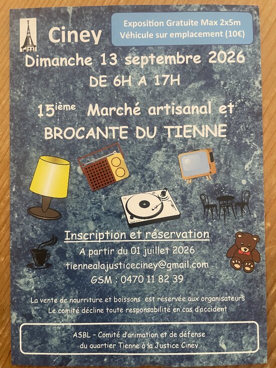 Brocante et marché artisanal de Ciney