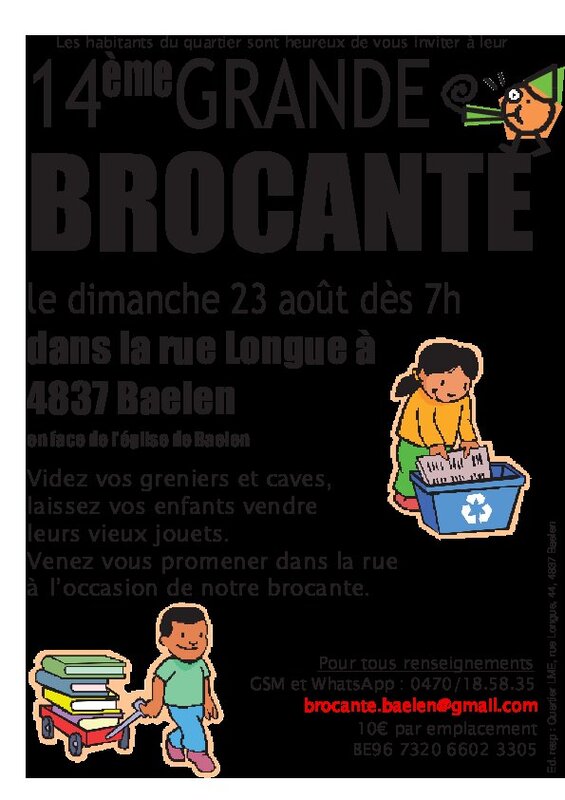 14ème brocante annuelle Baelen