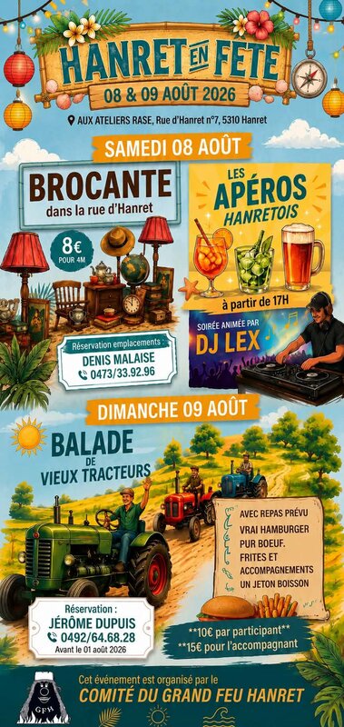 Brocante à Hanret
