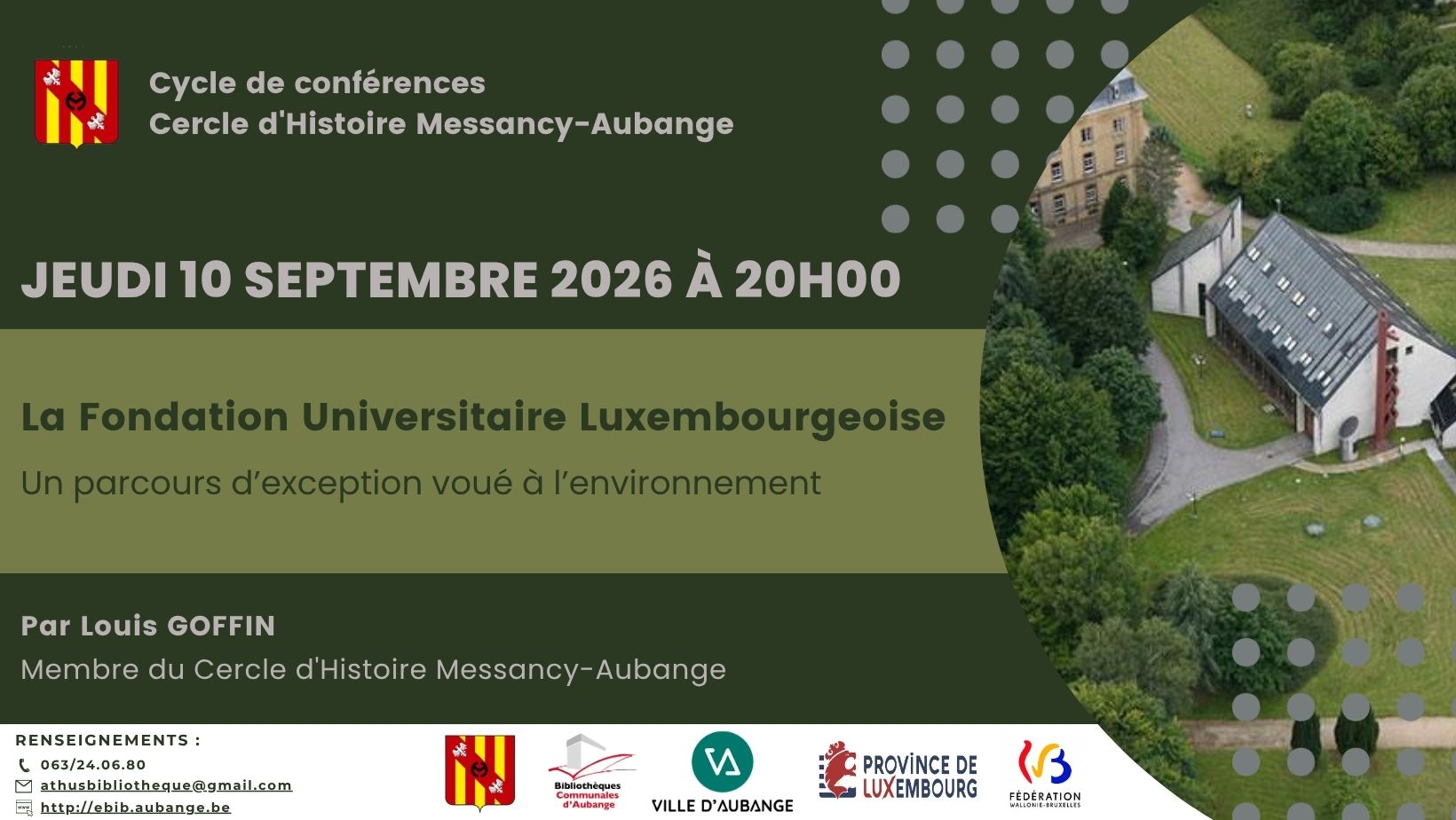 Conférence « La Fondation Universitaire Luxembourgeoise » par Louis GOFFIN