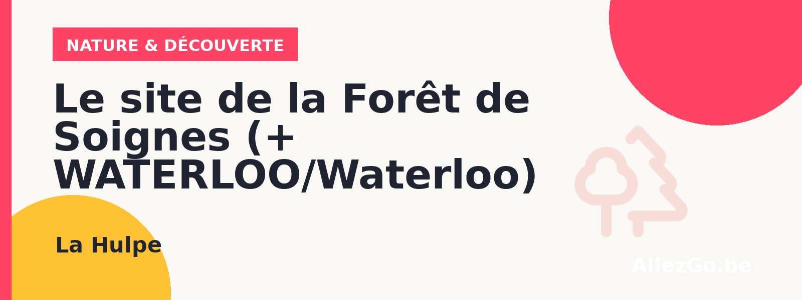 Le site de la Forêt de Soignes (+ WATERLOO/Waterloo)