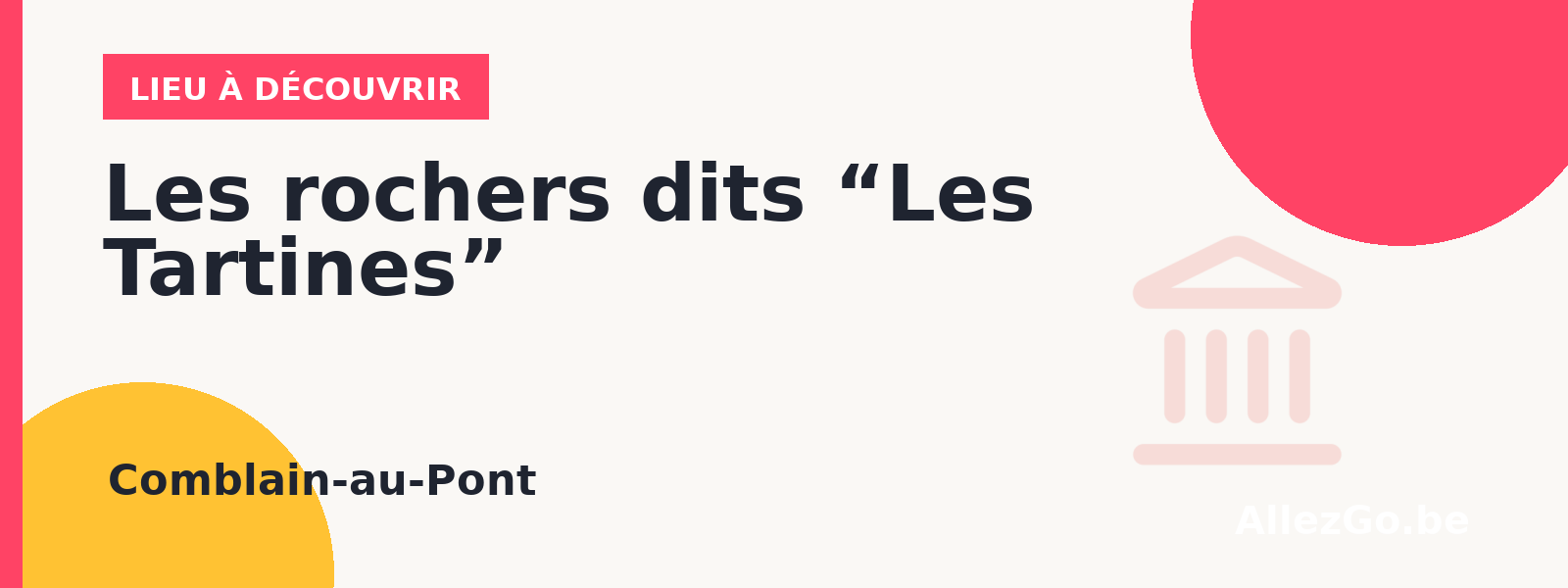 Les rochers dits “Les Tartines”