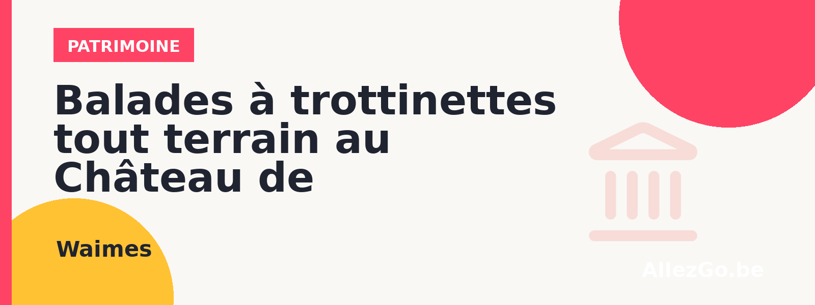 Balades à trottinettes tout terrain au Château de Reinhardstein