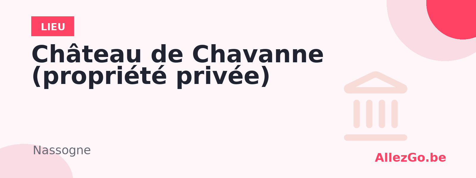Château de Chavanne (propriété privée)